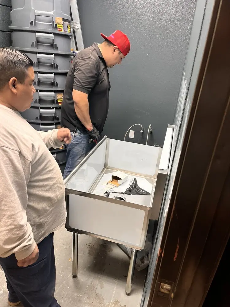 Commercial plumbing and sink installation in Aloha